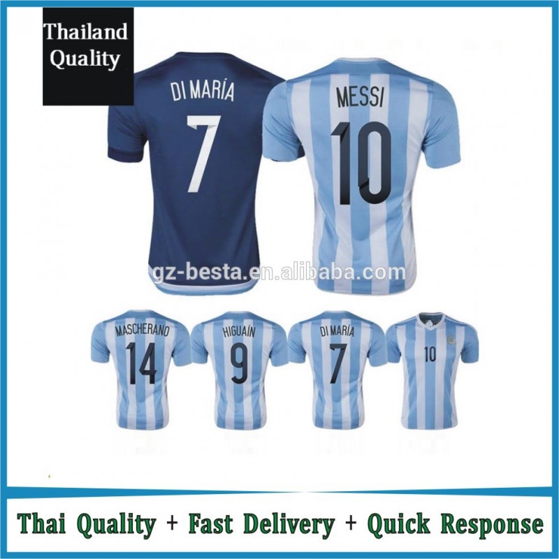 アルゼンチンメッシジャージリオネル·メッシサッカーユニフォームサッカージャージーシャツ-サッカーウェア問屋・仕入れ・卸・卸売り