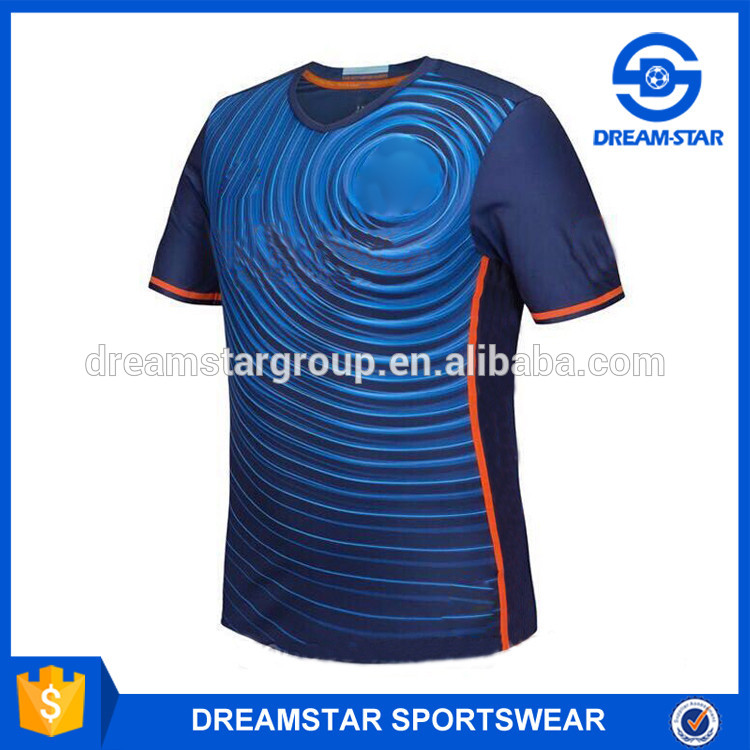 カスタムロゴ通気性米国クラブブルーサッカーtシャツ-サッカーウェア問屋・仕入れ・卸・卸売り