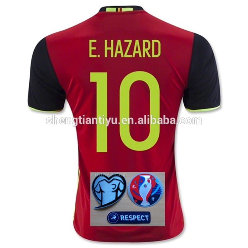 ベルギー2016 e。危険ホームサッカーユニフォーム/ユーロ2016サッカーユニフォーム-サッカーウェア問屋・仕入れ・卸・卸売り