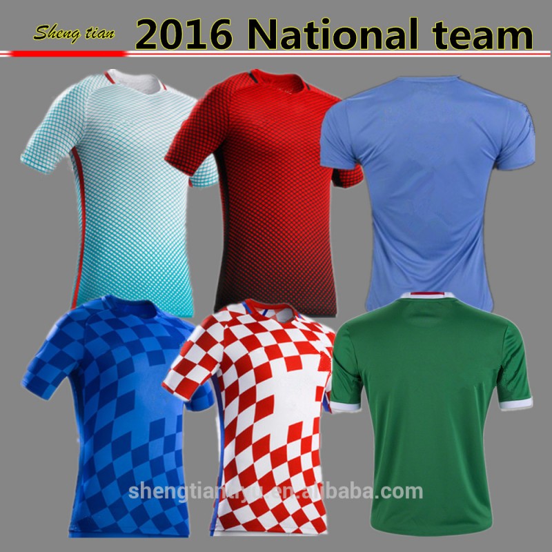 2016ユーロカップ代表チームサッカージャージーファン/ playerのバージョンフットボールシャツカスタム-サッカーウェア問屋・仕入れ・卸・卸売り