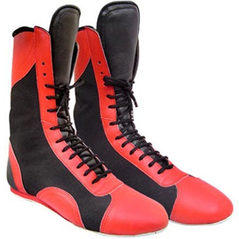 赤い色黒・ボクシング長い靴-スポーツシューズ問屋・仕入れ・卸・卸売り