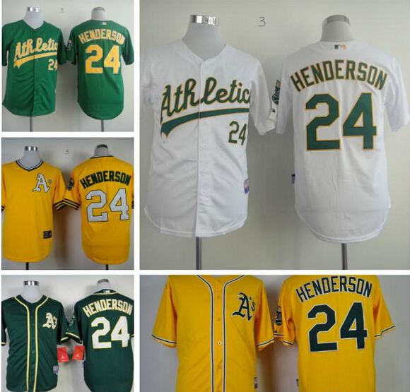 ヘンダーソンジャージを混在させることができ順序rickey1990年オークランドアスレチックスワールドシリーズ白、 黄色、 緑、 ヴィンテージ先祖返り-野球、ソフトボールウェア問屋・仕入れ・卸・卸売り