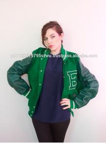 カスタム女性平野スポーツバーシティジャケット綿素材ジャケット卸売-問屋・仕入れ・卸・卸売り