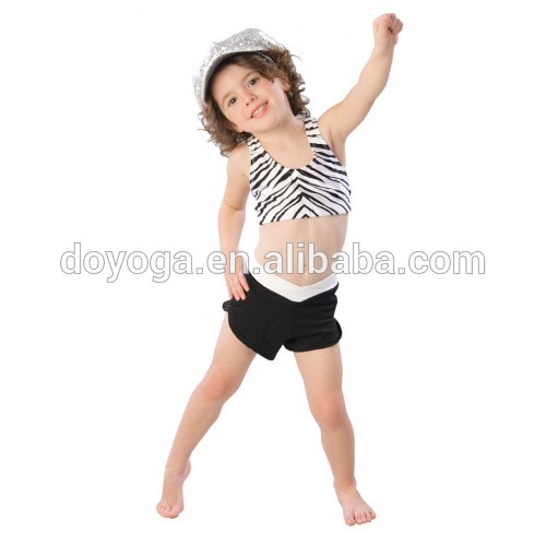 ゼブラスパンデックスの女の子の制服をチアリーディングgymnatics作物のセット女の子のための印刷物-その他スポーツウェア問屋・仕入れ・卸・卸売り