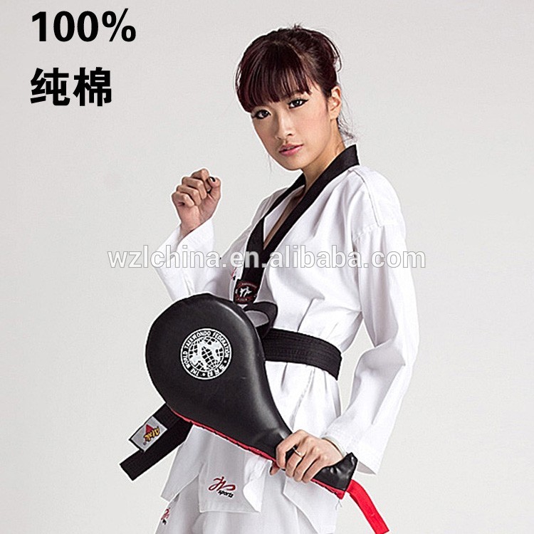 100％耐久性のあるソフトな綿質の良い女性のテコンドーユニフォーム-武道、格闘技用ウェア問屋・仕入れ・卸・卸売り