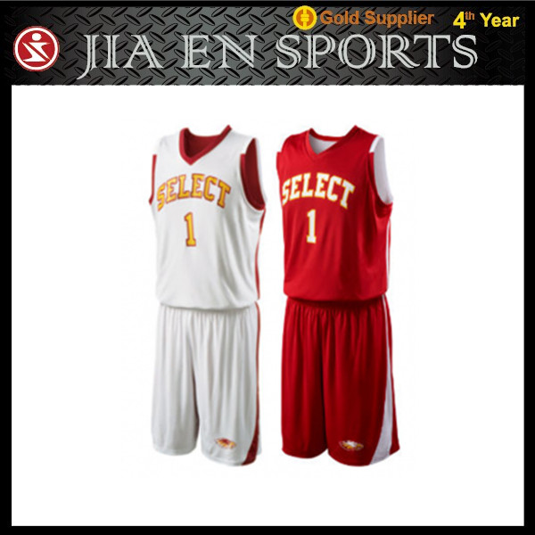 2014年赤と白のバスケットボールジャージ-バスケットボールウェア問屋・仕入れ・卸・卸売り