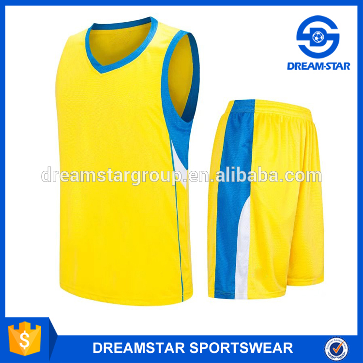最新昇華した黄色バスケットボールジャージーデザイン-バスケットボールウェア問屋・仕入れ・卸・卸売り