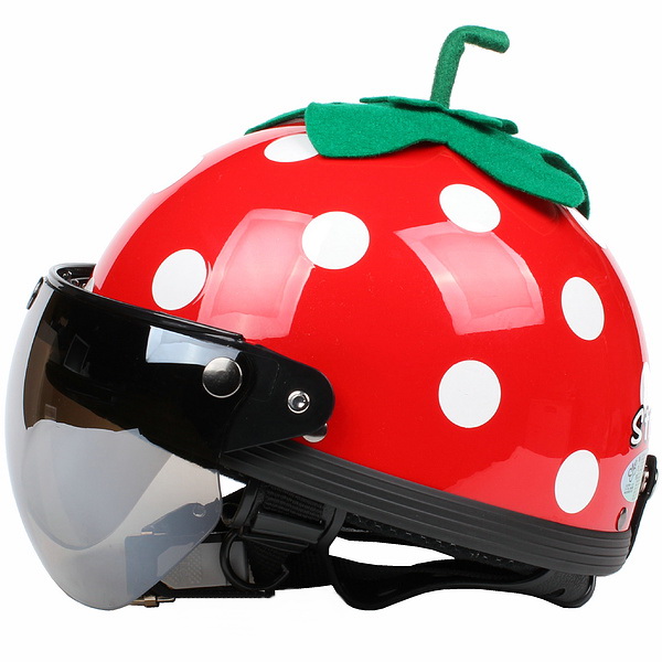 イチゴの赤・カスタムカラーのヘルメットバイク用モーター-ヘルメット問屋・仕入れ・卸・卸売り