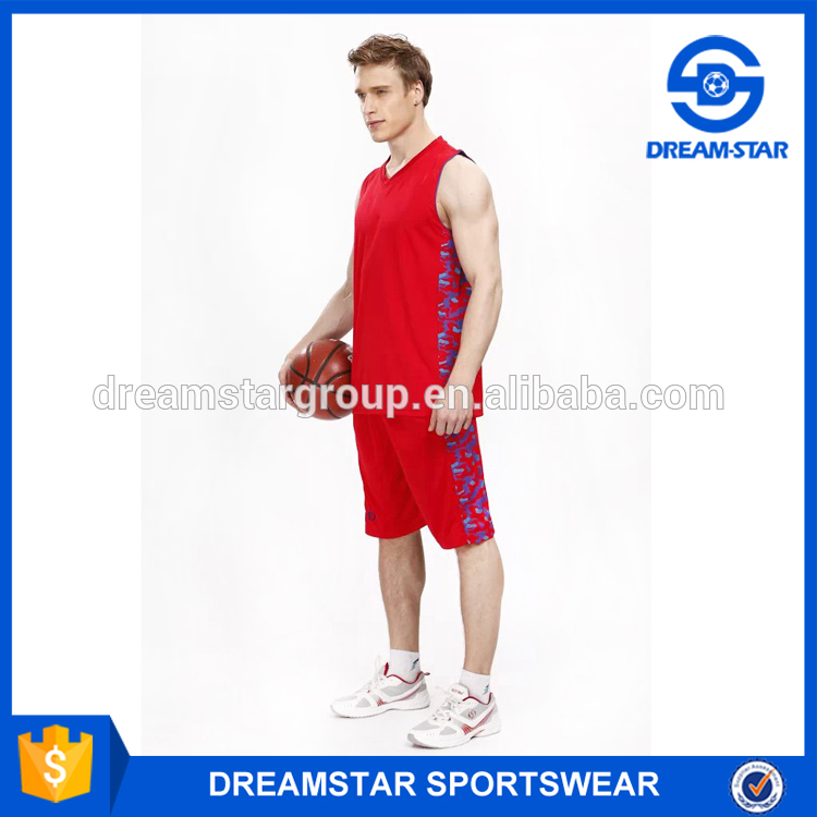 100%ポリエステル赤い制服バスケットボール用の大人-バスケットボールウェア問屋・仕入れ・卸・卸売り