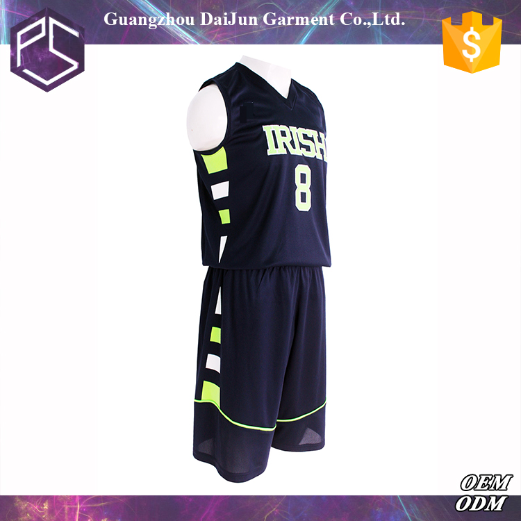 Daijun oem海軍番号ポリエステルバスケットボールジャージーロゴデザイン-バスケットボールウェア問屋・仕入れ・卸・卸売り