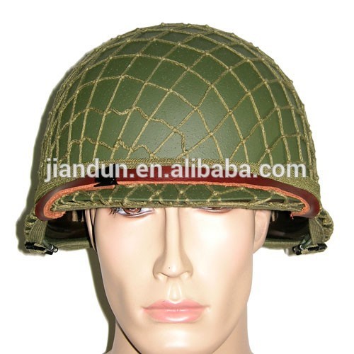 私たちのレプリカm1歩兵第二次世界大戦軍ヘルメットライナー付きヘルメット・ネット- 緑-ヘルメット問屋・仕入れ・卸・卸売り
