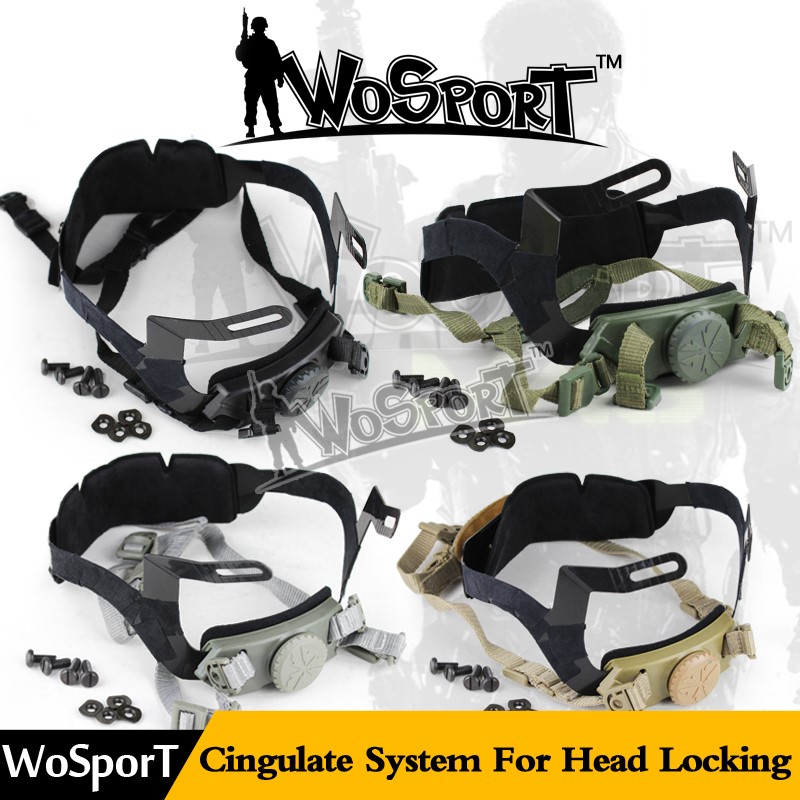 Wosportcingulateシステム用ヘッドロックアクセサリー用軍事戦闘ops paitball fastヘルメットpjタイプ-ヘルメット問屋・仕入れ・卸・卸売り