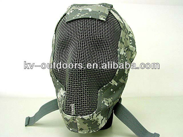 軍acu軍警察のフルフェイスマスク保護ワイヤースチールメッシュ安全マスクフルフェイス-ヘルメット問屋・仕入れ・卸・卸売り