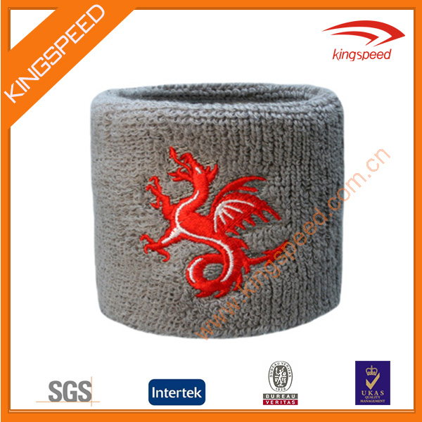 高quanlityのカスタマイズされた刺繍パターン綿テリーsweatbands/手首バンド-スウェットバンド問屋・仕入れ・卸・卸売り