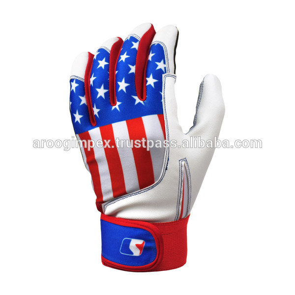 アメリカアメリカフラッグバッティング手袋-野球、ソフトボール用品問屋・仕入れ・卸・卸売り
