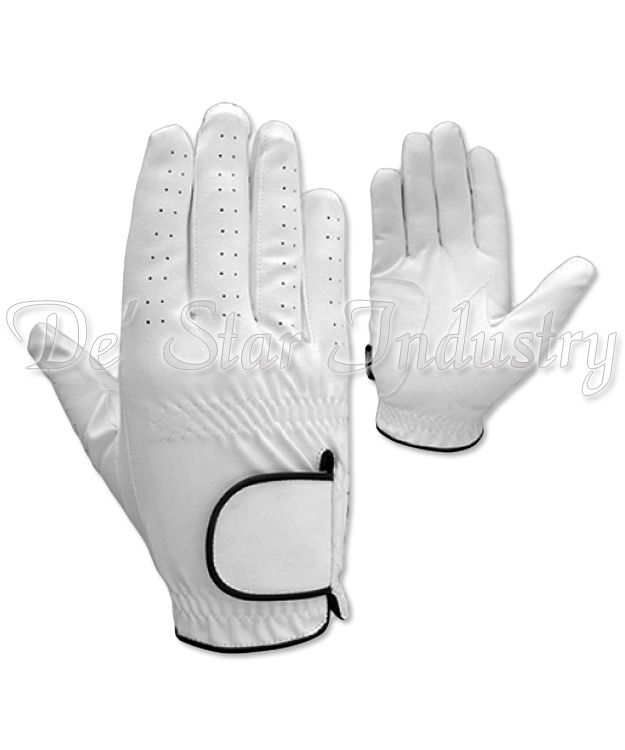 シンプルな基本的なデザインの白の色カブレータ革スポーツゴルフ手袋羊の皮-ゴルフグローブ問屋・仕入れ・卸・卸売り