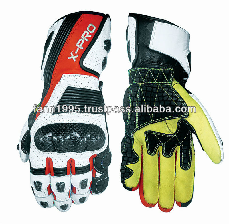 レーシング革"X-PRO"オートバイ手袋で異なる色の組み合わせ-レーシンググローブ問屋・仕入れ・卸・卸売り
