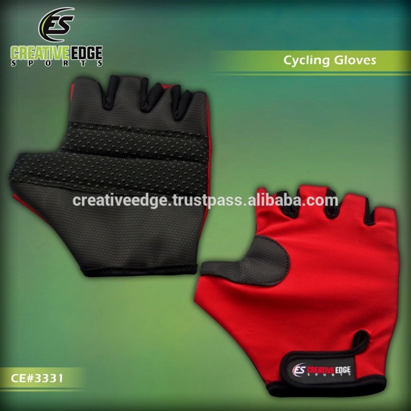 赤と黒サイクリングの手袋/サイクリング手袋ホット範囲/プロのサイクリングレーシング手袋ライダーのために-レーシンググローブ問屋・仕入れ・卸・卸売り