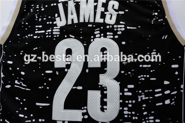 革命改訂30新素材ジェームズ# 23黒夜光発光バスケットボールジャージーシャツバスケットボールユニフォーム-バスケットボールウェア問屋・仕入れ・卸・卸売り