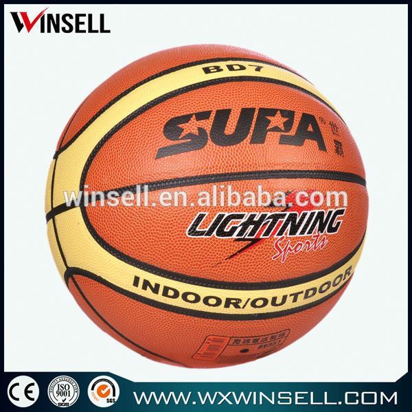 高品質embrossアウトソール白とオレンジpuバスケットボール-バスケットボール用品問屋・仕入れ・卸・卸売り