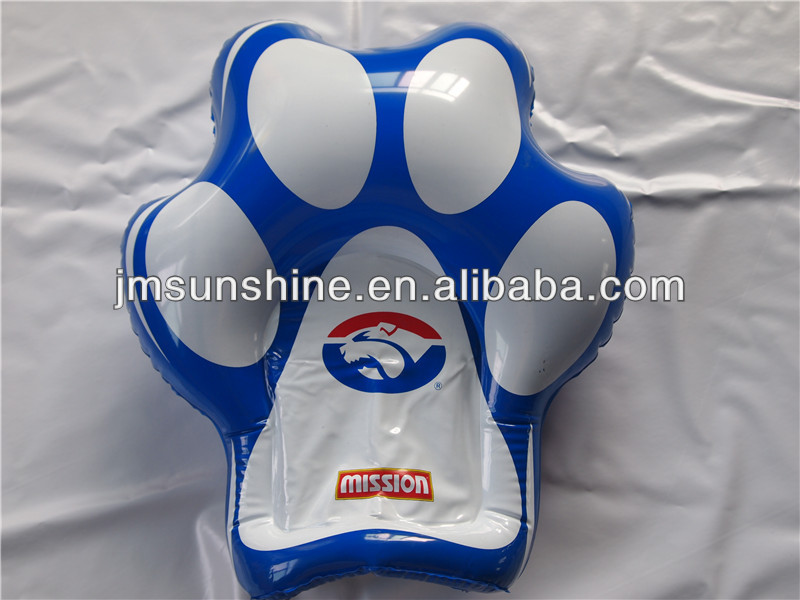 Tpuインフレータブルワールドカップ2014年/pvcの広告の犬は手を応援-応援グッズ問屋・仕入れ・卸・卸売り