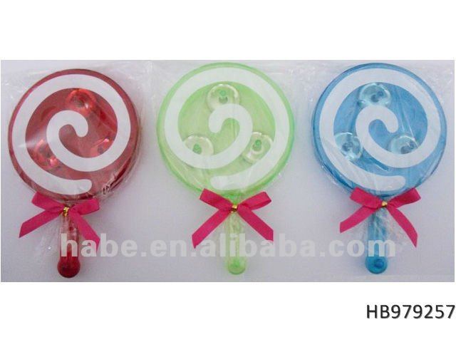 ロリポッププラスチックタンバリン( 3色混合)-応援グッズ問屋・仕入れ・卸・卸売り
