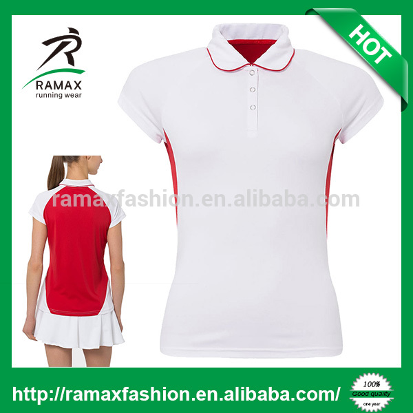 Ramaxカスタム女性スポーツテニスポロtシャツで100%ポリエステル-テニスウェア問屋・仕入れ・卸・卸売り