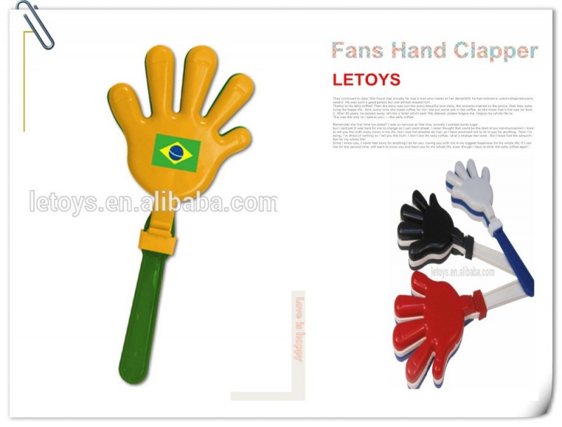 新たに製品のプラスチックフットボールファンの手の拍子木-応援グッズ問屋・仕入れ・卸・卸売り