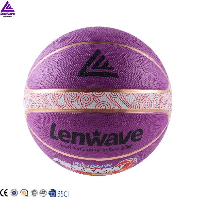 Lenwaveブランドカスタム重量の安いため革ゴムバスケットボールボール-バスケットボール用品問屋・仕入れ・卸・卸売り