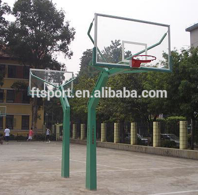 屋外の固定高さのバスケットボールフープ( ガラス背板)-バスケットボール用品問屋・仕入れ・卸・卸売り