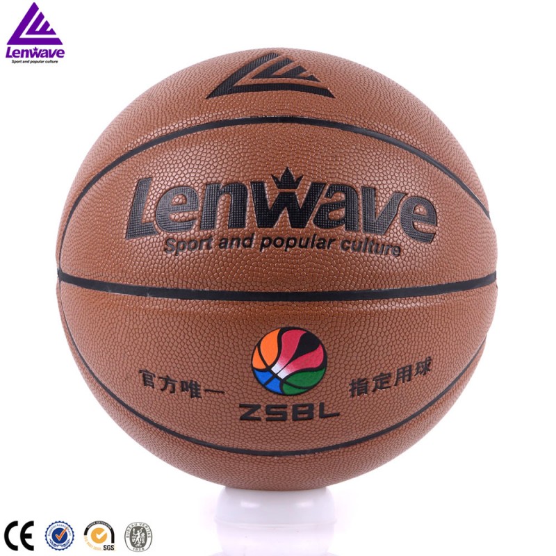 Lenwaveブランド卸売カスタム水分吸収puレザーバスケットボールでバルク-バスケットボール用品問屋・仕入れ・卸・卸売り