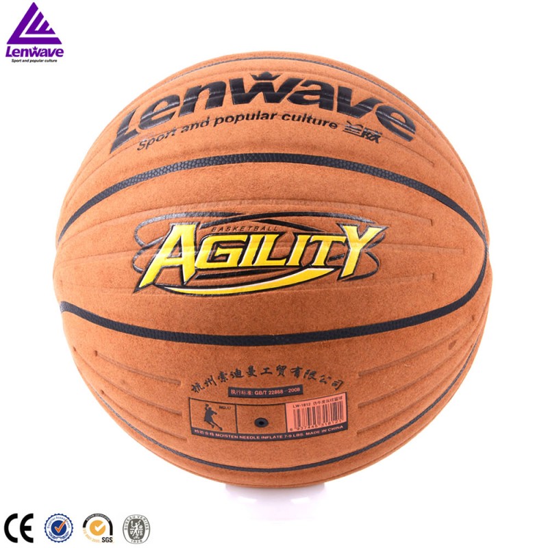 Lenwaveブランド2016スタイル牛革エンボス安いバルクバスケットボール-バスケットボール用品問屋・仕入れ・卸・卸売り