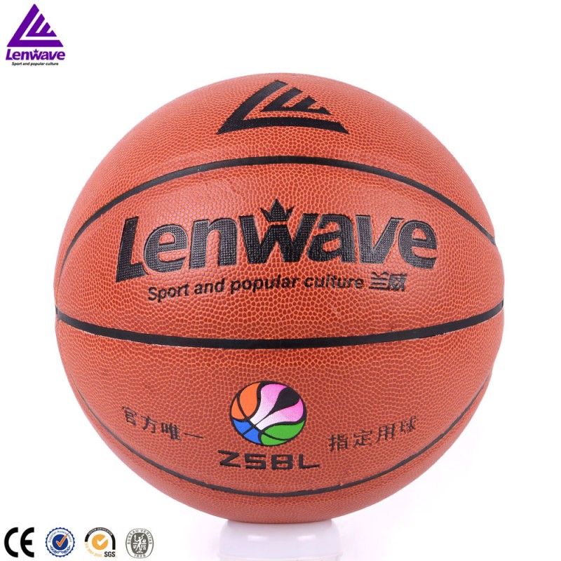 Lenwaveブランドカスタマイズあなた自身のカラフルなpuレザーブランド名バスケットボール-バスケットボール用品問屋・仕入れ・卸・卸売り