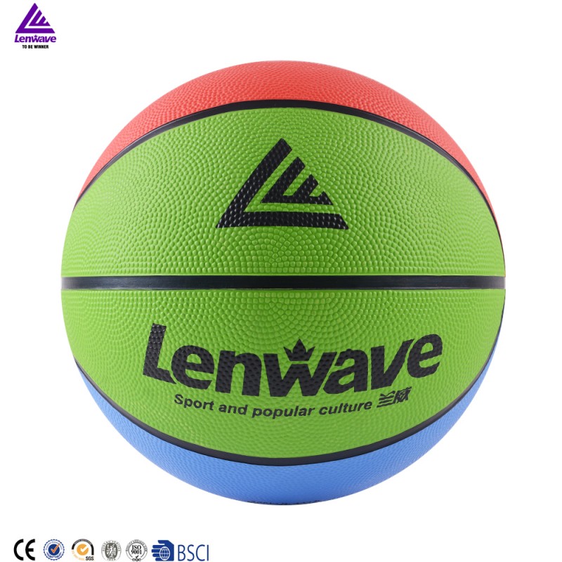 Lenwave新しいスタイル高品質カラフルなラバーカスタムプリントバスケットボール-バスケットボール用品問屋・仕入れ・卸・卸売り