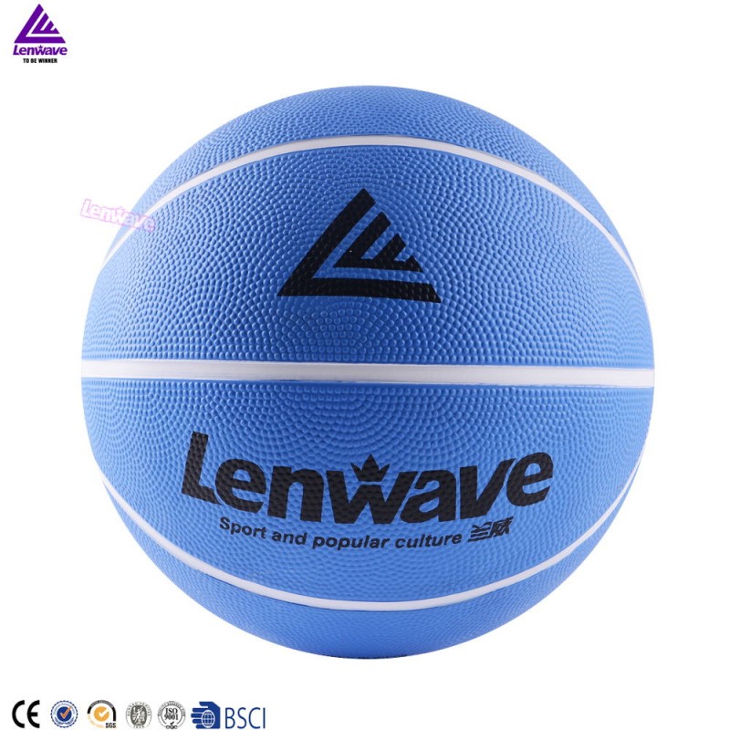 Lenwaveブランドプリント安いカスタマイズあなた自身のカラフルなゴムバスケットボール-バスケットボール用品問屋・仕入れ・卸・卸売り