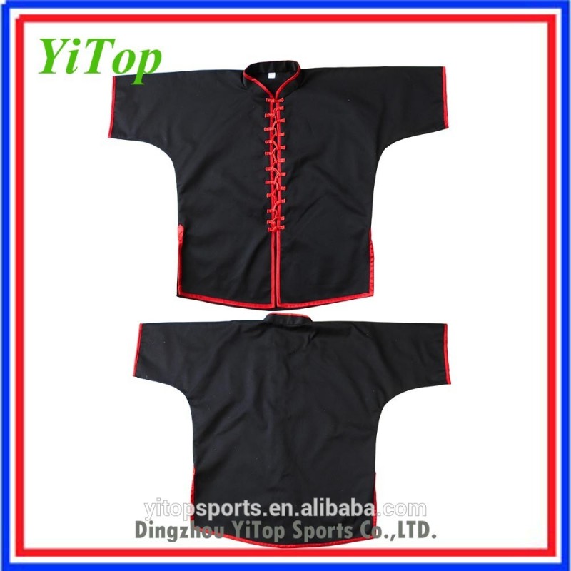 新しいスタイル刺繍中国の伝統的な武道黒カンフー制服-武道、格闘技用品問屋・仕入れ・卸・卸売り