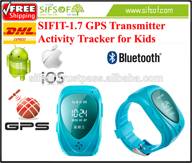 SIFIT-1.7長いバッテリ寿命のgps腕時計活動トラッカー子供のため。-万歩計問屋・仕入れ・卸・卸売り