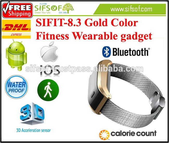 SIFIT-8.3フィットネスウェアラブルガジェット。リストバンド歩数計。ウェアラブルガジェット。3d加速度センサー歩数計-万歩計問屋・仕入れ・卸・卸売り