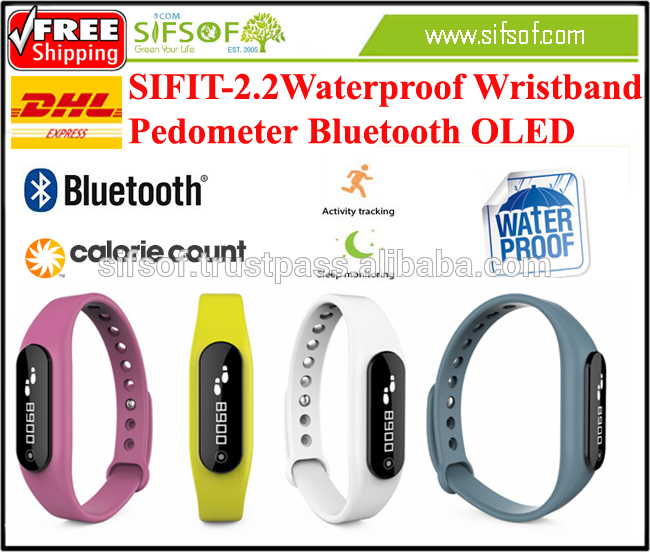 SIFIT-2.2 bluetooth歩数計、耐水性ip68、ワイヤレス同期、音楽制御、アクティビティトラッカー-万歩計問屋・仕入れ・卸・卸売り