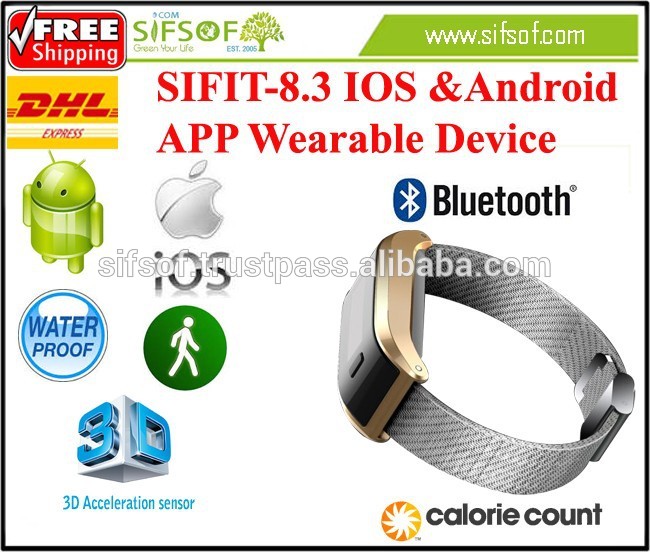 SIFIT-8.3 iosとandroidアプリウェアラブルデバイス。フィットネス歩数計。iosとandroidアプリウェアラブルデバイス-万歩計問屋・仕入れ・卸・卸売り