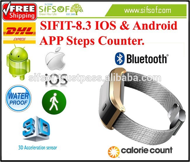 SIFIT-8.3 iosとandroidアプリ手順カウンター。フィットネス歩数計。iosとandroidアプリ手順カウンター。-万歩計問屋・仕入れ・卸・卸売り