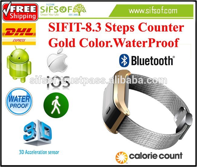 SIFIT-8.3手順カウンター。ブレスレット歩数計。ウェアラブルガジェット。フィットネス手順カウンター-万歩計問屋・仕入れ・卸・卸売り