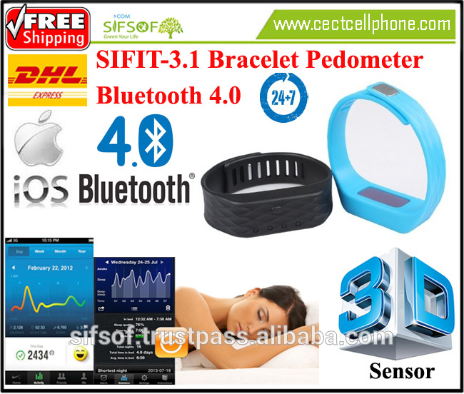 SIFIT-3.1スマートブレスレット歩数計健康睡眠モニタリングでbluetooth 4.0 ios app-万歩計問屋・仕入れ・卸・卸売り