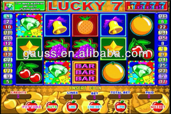 GSE-626A vgaタッチビデオゲームpcb (回路基板)用カジノゲーム機でJackpots_Lucky 7-コイン式遊具問屋・仕入れ・卸・卸売り