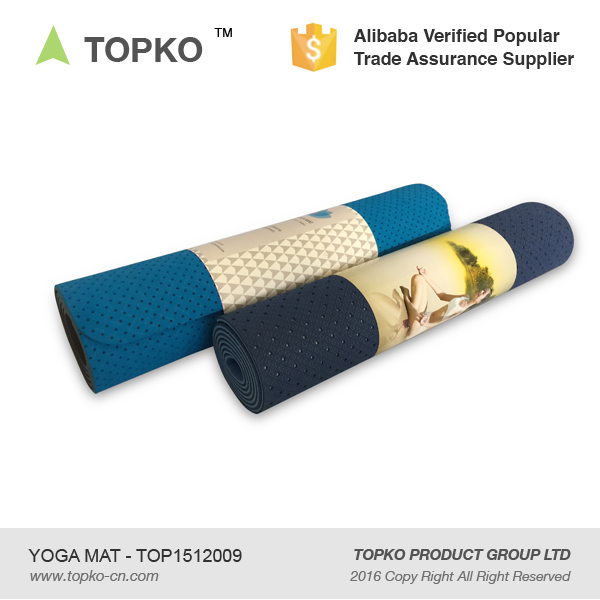 Topko卸売高密度アンチスリップ二重層tpeヨガマット-体操用品問屋・仕入れ・卸・卸売り