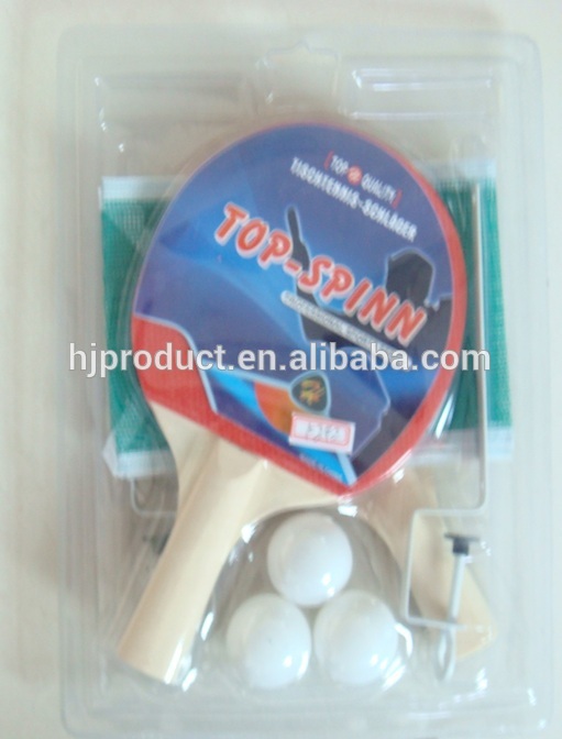 卓球ピンポンセット2木製バット、 3ボール、 クランプ・ネット-卓球ラケット問屋・仕入れ・卸・卸売り