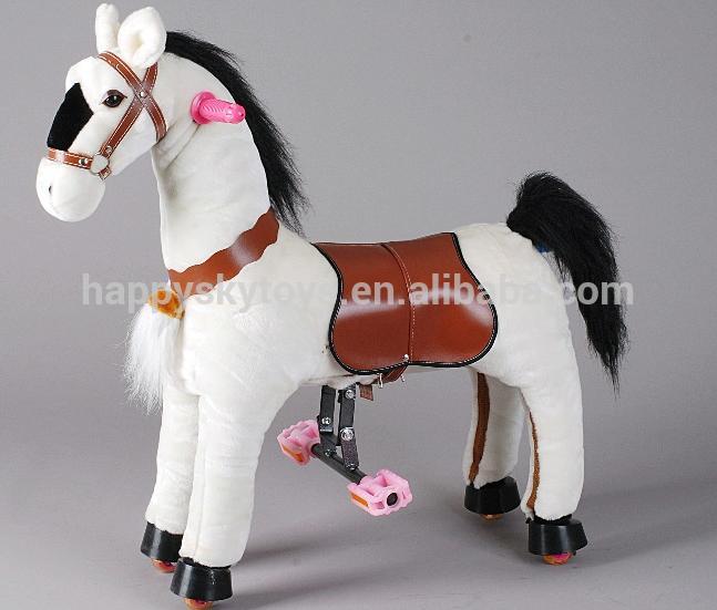 最新デザインのおもちゃ!!! こんにちはce高品質の子供乗馬豪華な馬のおもちゃ、 車輪の上におもちゃの馬-動物型ライディングトイ問屋・仕入れ・卸・卸売り