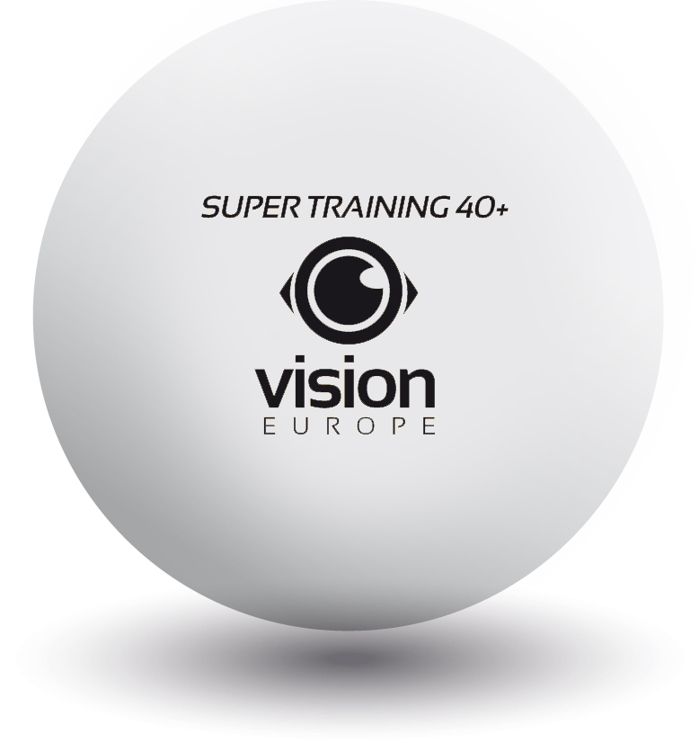 卓球のボール、 スーパートレーニング40+ビジョンヨーロッパ、 プラスチックシーム( 白)-卓球ボール問屋・仕入れ・卸・卸売り