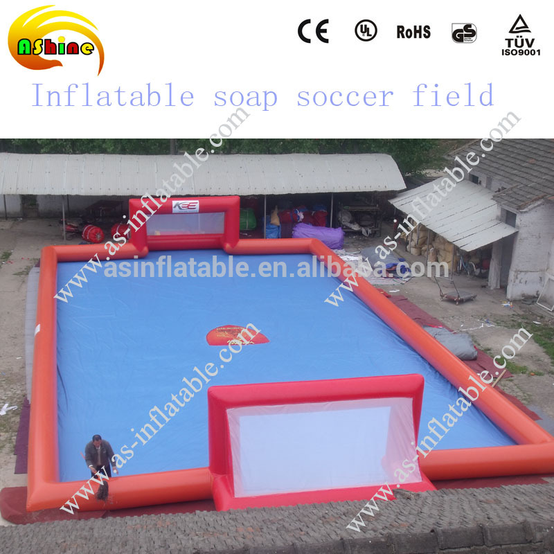 2016トップ工場価格インフレータブル石鹸サッカーフィールド/インフレータブルサッカーを提出した-空気式遊具問屋・仕入れ・卸・卸売り