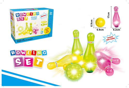 スポーツ プラスチック おもちゃ ボウリング ボール子供ミニ ボウリング セット おもちゃ で光と音楽GHD204977-ボーリング問屋・仕入れ・卸・卸売り